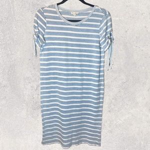 Jane and Delancy T-Shirt Dress striped white and blue size XS